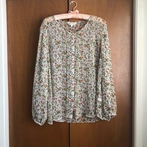 vintage floral sheer northern reflections cottagecore XL top